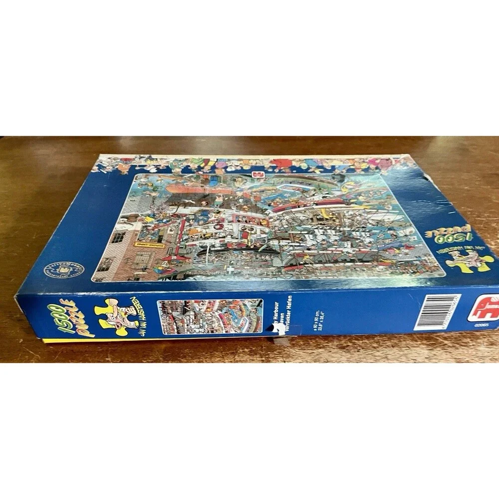 Jumbo Jan Van Haasteren 1500 Jigsaw Puzzle Crazy Harbour 90 cm x 60 cm Complete